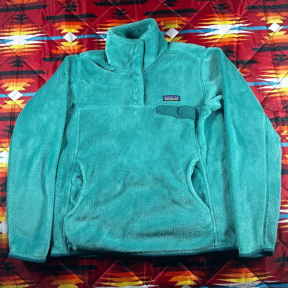 Patagonia Full-Zip Blue Polartec Thermal Pro Fleece Jacket Women's Medium Camp